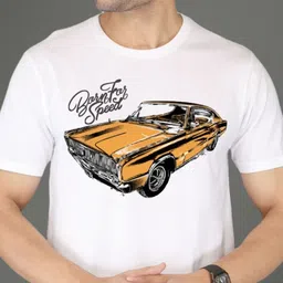 NOBLE HUSTLE Men Graphic Printed Round Neck Cotton T-shirt image 2