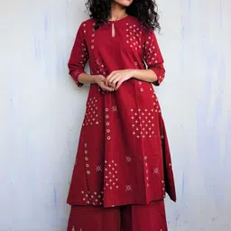 GoSriKi Women Printed Regular Kurta with Palazzos-picture-33