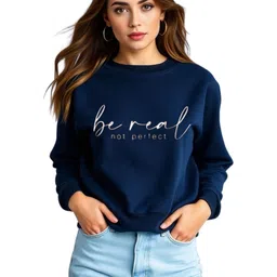 SALUJA FABRICS Women Typography Printed Cotton Sweatshirt-picture-11