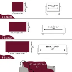 STITCHNEST Beige Solid Other 1 Piece Sofa Cover image 2