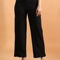 NEYSA Women Straight Fit High-Rise Trousers-image-79
