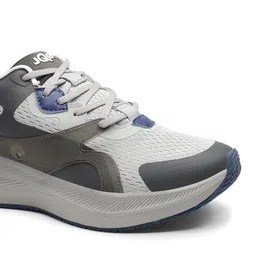 JQR Mens Grey Mesh Running Shoes image 4