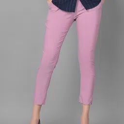 Comfort Lady Women Solid Mid-Rise Casual Regular Trouser-image-45