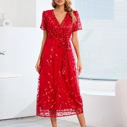 bebe Women A-Line Midi Dress-picture-27