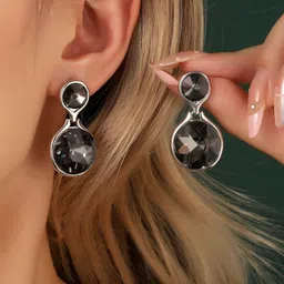SALTY Glinting Luxury Silver Drop Earrings image 1