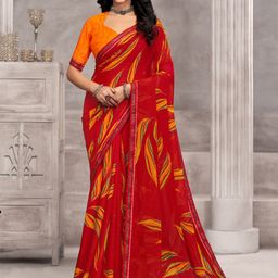 LeeliPeeri Designer Floral Pure Chiffon Saree-picture-13