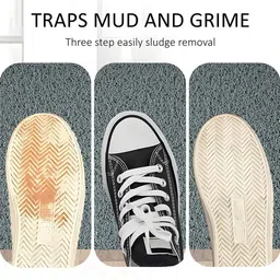 Kuber Industries Grey Water Absorbing Door Mat image 3