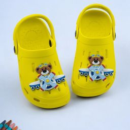 Yellow Bee Boy Bear Pilot Rotating Charm Clogs-picture-19
