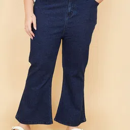 max Women Plus Size Flared Fit Mid-Rise Clean Look Non Stretchable Jeans-picture-20