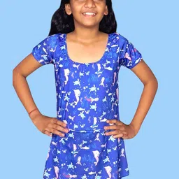 Aqua Holic Girls Printed Swim Legsuit-picture-44