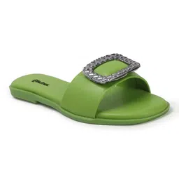 glitchez Women Embellished Slip-On Open Toe Flats image 5