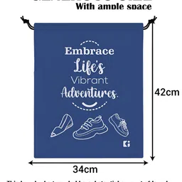 Aura Blue 10 Pieces Printed Foldable Water Resistant Multi-Utility Laundry Bags image 4