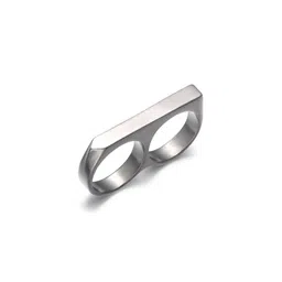 Teeragaj Stainless Steel Double Finger Ring-image-68