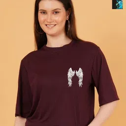 Kushi Flyer Women Pack of 2 Graphic Printed Round Neck T-shirts-image-50
