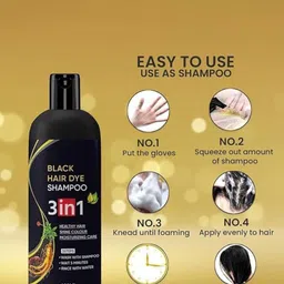 CHIWA 3 In 1 Hair Dye Shampoo - 100 ml - Black image 3