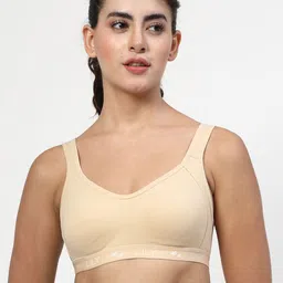 LILY Women Pack of 4 Full Coverage Non Padded Seamless Workout Bra image 5