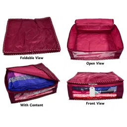 Ajabh Maroon Set of 4 Regular Multi-Utility Organisers image 3