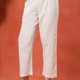 LARGISH Women Cotton Relaxed Fit Regular Trousers-image-3