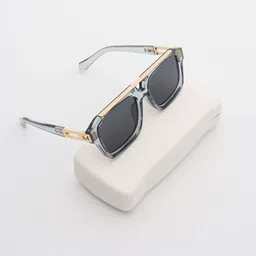 PELLE LUXUR Unisex Square Sunglasses with UV Protected Lens PL25GS314-picture-20