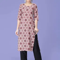 Ethnic basket Women Multicoloured Poly Crepe Kurta Sets-picture-44