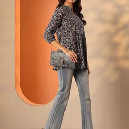 Libas Women Ethnic Motifs Printed Panelled Kurti image 5