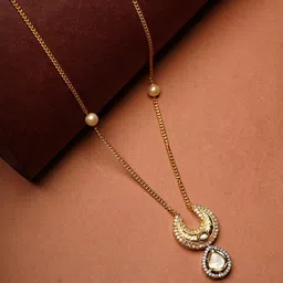 AARSEE OFFICIAL Anti-Tarnish22KT Gold-Plated Moonlit Polki Necklace-image-38