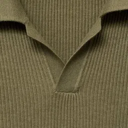 MANGO MAN Polo Collar Ribbed Pullover image 2