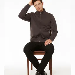 Octave AW25 Mock Collar Long Sleeves Fleece Front-Open Sweatshirt image 4