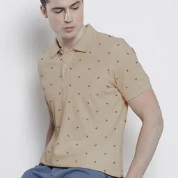 MERRIMENT Men Printed Polo Collar T-shirt-image-77