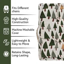 Kuber Industries Brown & Grey 6 Pieces Checked Cotton Chair Pads image 5