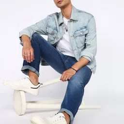 Pepe Jeans Men Holborne Straight Fit Mildly Distressed Heavy Fade Jeans image 2