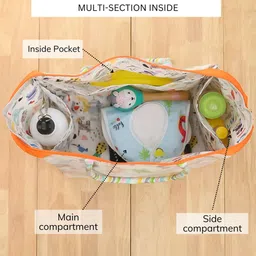 ROSADA Unisex Graphic Printed Shopper Applique Dinosaur Tote Bag image 3