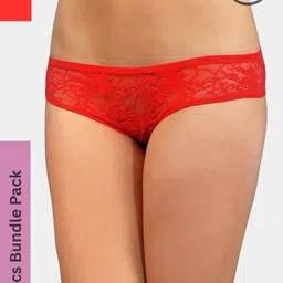 MYZA Women Red Nylon Mid-Rise Thongs-image-45