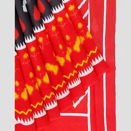 Moda Rapido Ethnic Motifs Pure Cotton Handloom Ikat Saree image 2