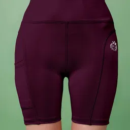 POOJARAN SAREE Women High-Rise Training or Gym Sports Shorts-image-55