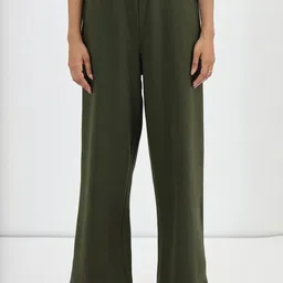 FEMMELLA Women Straight Fit Mid-Rise Trousers-image-54