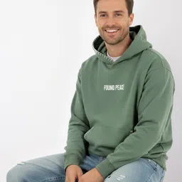 Mast & Harbour Typography Puff Printed Hooded Sweatshirt with Contrast Stitch-picture-17