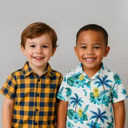 SHREE VANKIYA HANUMANJI FASHION Boys Pack Of 2 Printed Casual Shirts-picture-49