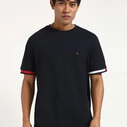 Tommy Hilfiger Men Solid Round Neck Cotton T-shirt-picture-12