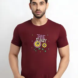 KaamBhari Graphic Printed Round Neck Regular Fit Cotton T-shirt-picture-18