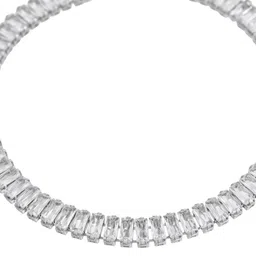 Silvermerc Designs Silver-Plated American Diamond Studded Wraparound Bracelet image 3