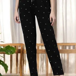 Kryptic Pack Of 2 Printed Pure Cotton Relaxed-Fit Mid-Rise Lounge Pants image 3