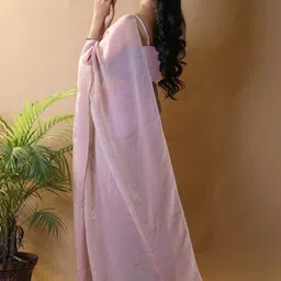 Charan Kanya Woven Design Zari Poly Georgette Saree image 2