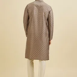Manyavar Men Embroidered Regular Sequinned Kurta with Pyjamas image 4