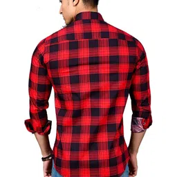 BLACKLILLY Men Standard Slim Fit Tartan Checks Checked Casual Shirt image 4