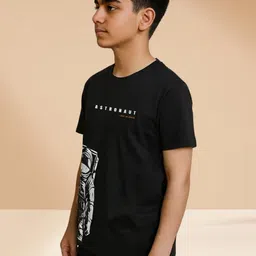 TeeSlix Unisex Black Tshirts image 3