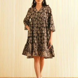 JAYPORE Floral Print A-Line Dress-picture-18
