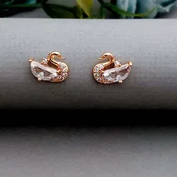 MEIRA JEWELLERY Gold-Plated Artificial Stones Studded Contemporary Shaped Studs-picture-20