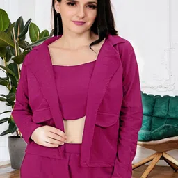 Mast & Harbour Round Neck Long Sleeves Top With Trouser Co-Ords image 4