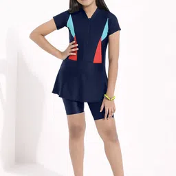 LYCOT Girls Colourblocked Swimwear With Attached Shorts-picture-11